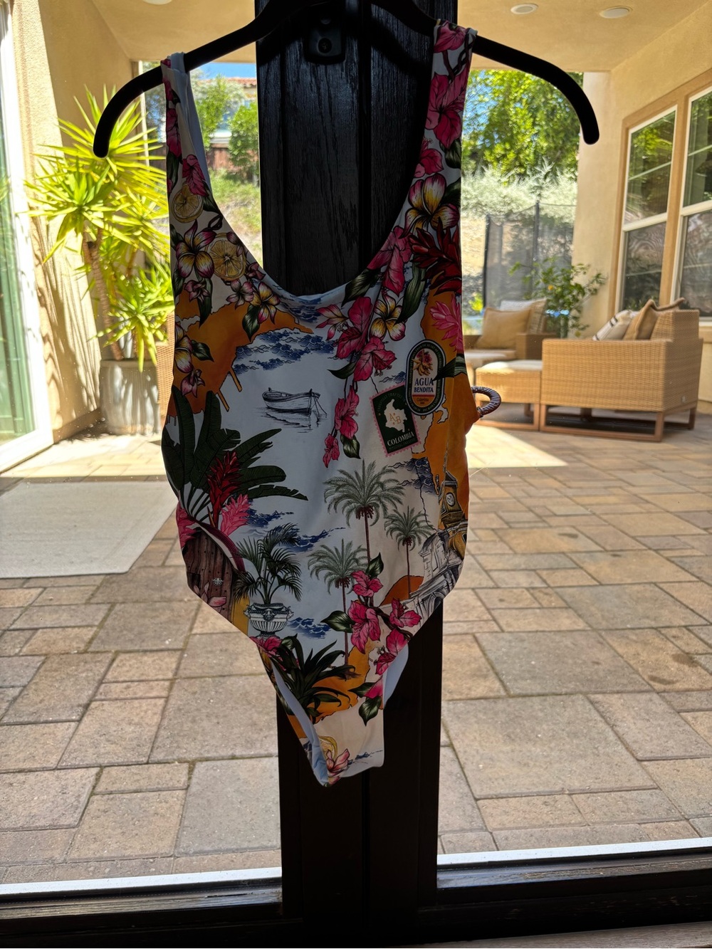Agua Bendita Tropical Floral One-Piece Swimsuit NWT